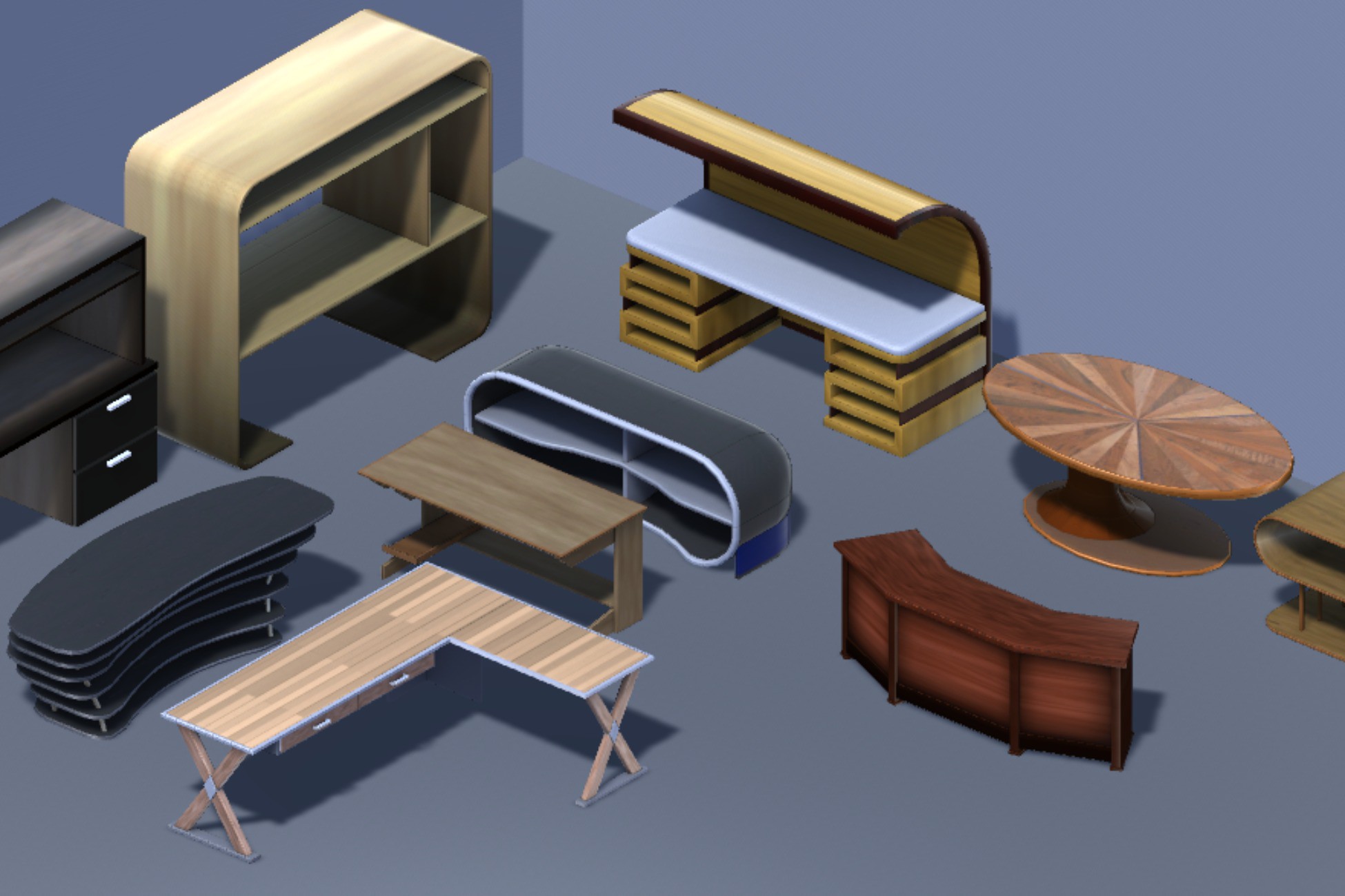 Furniture Using Unity Desks starter collection | 3D Furniture | Unity Asset Store