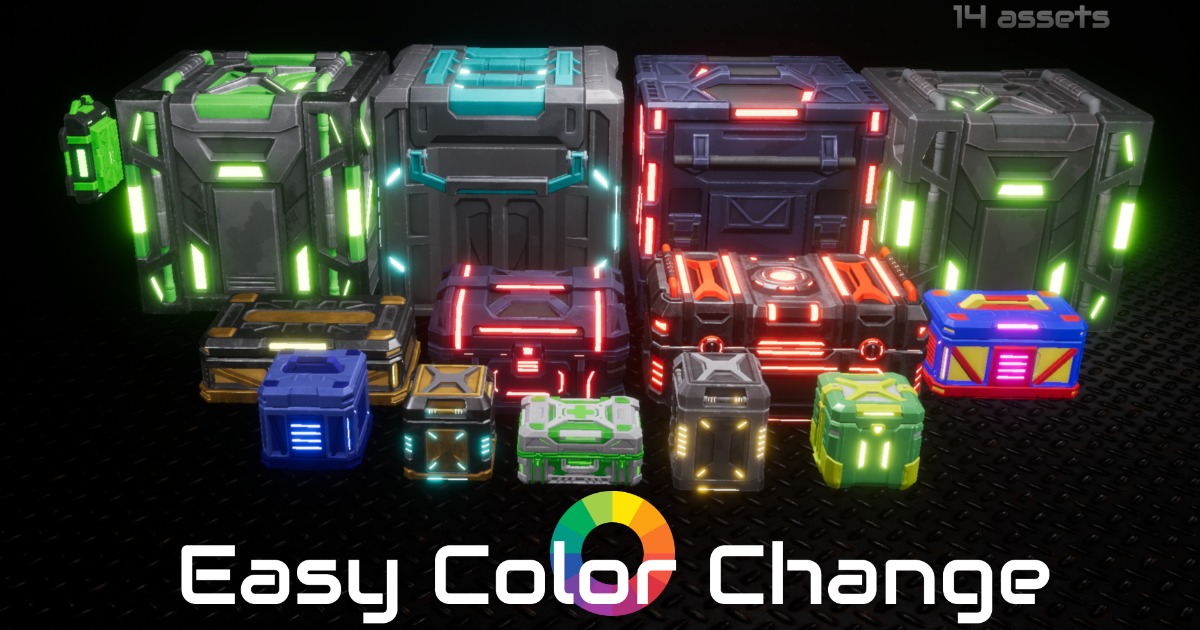 Props Set Box Sci-fi Boxes Props Pack | 3D Props | Unity Asset Store
