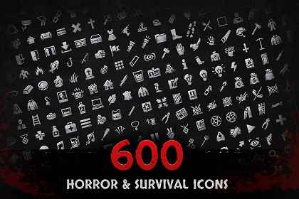 600 Horror & Survival Game Icons