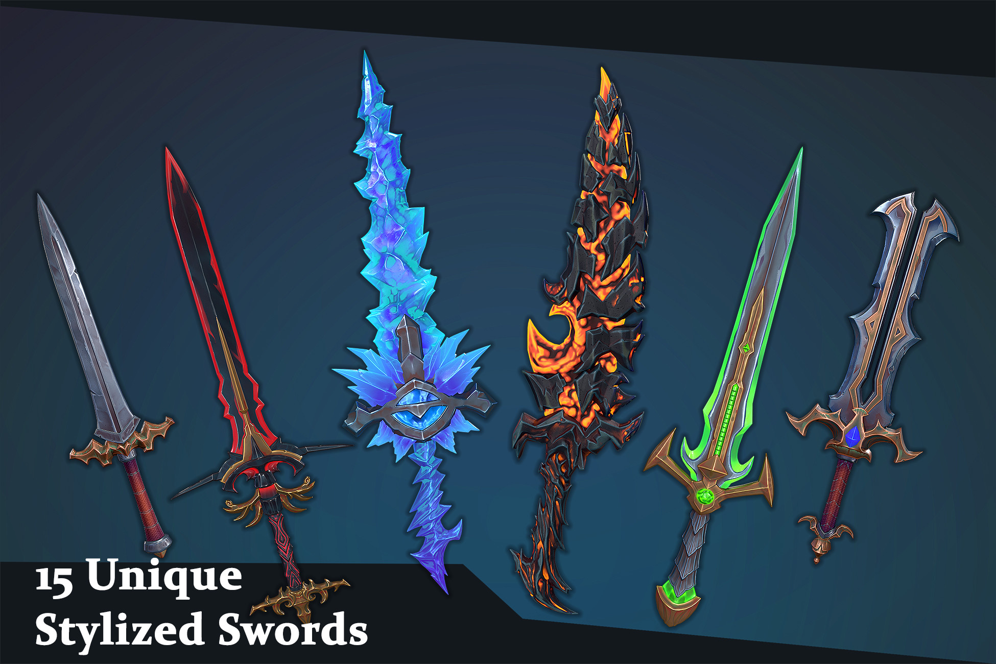 Styleize Sword 15 Stylized Swords | 3D Weapons | Unity Asset Store