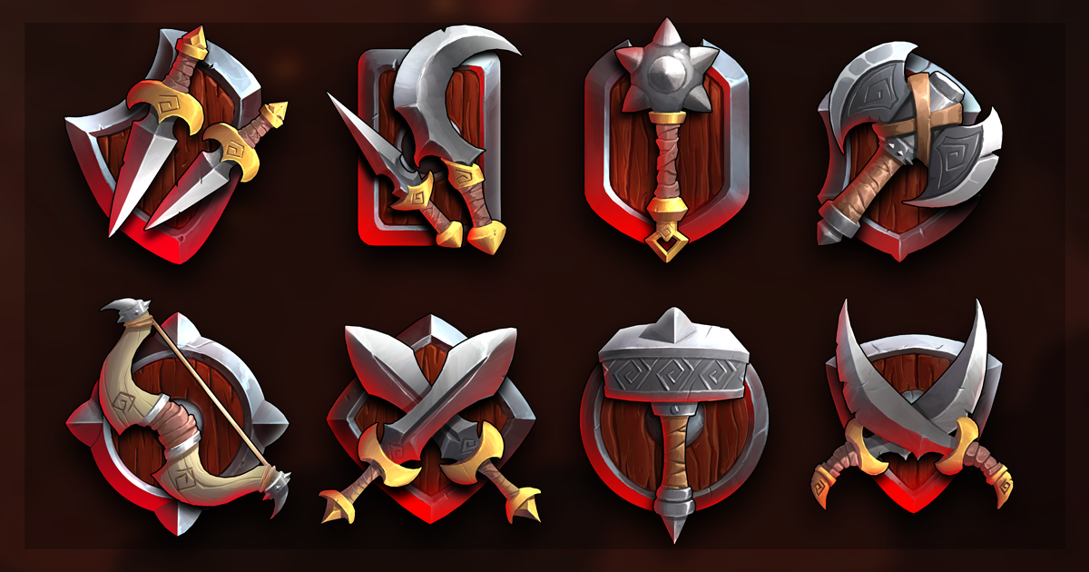 Fantasy Class Badges | 2D Icons | Unity Asset Store