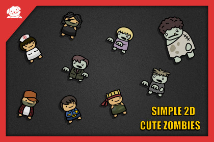 Simple Cute 2D Zombies Pack