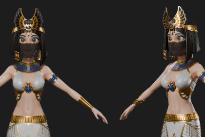 HQ Egyptian Queen (well-proportioned figure)
