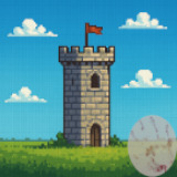 Medieval 8-bit Hero Slaying Away
