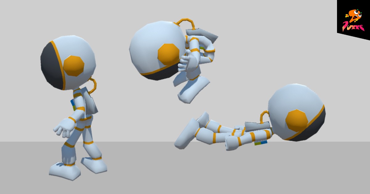 3D Character #021 - Astronaut - Animated - Low Poly - FBX | 3D ...
