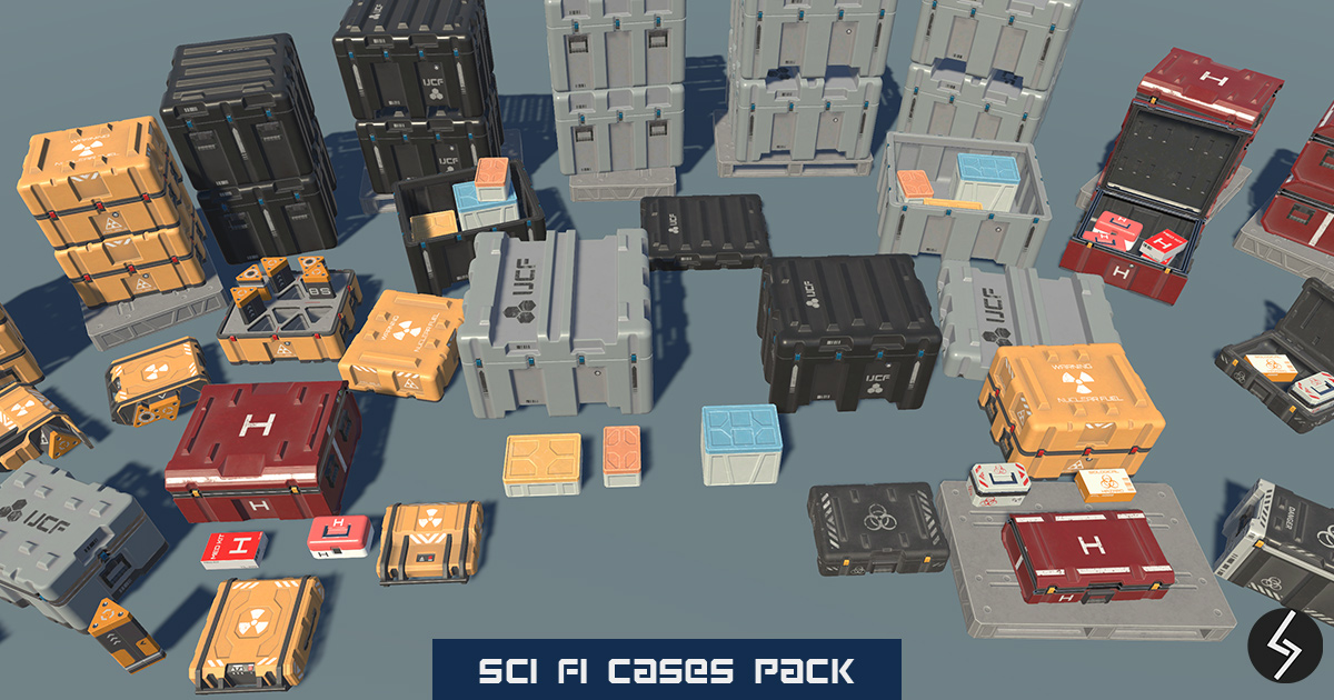 Sci Fi Cases Pack | 3D Props | Unity Asset Store