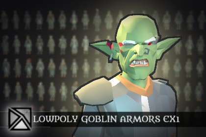 Low Poly Goblins Modular Armors Ex1 - LOWPOLY MEDIEVAL FANTASY SERIES