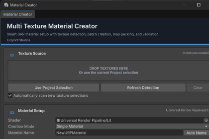Multi Texture Material Creator (URP) - Editor Tool