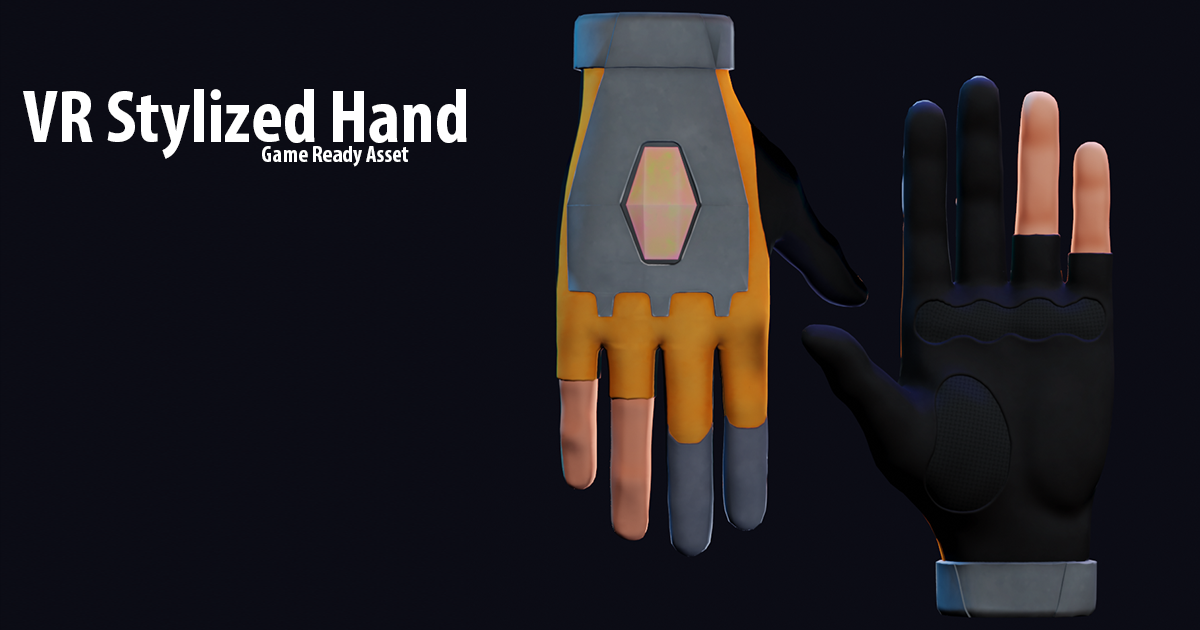 VR Stylized Hand Glove Variation 02 (Left & Right) | 3D Humanoids ...