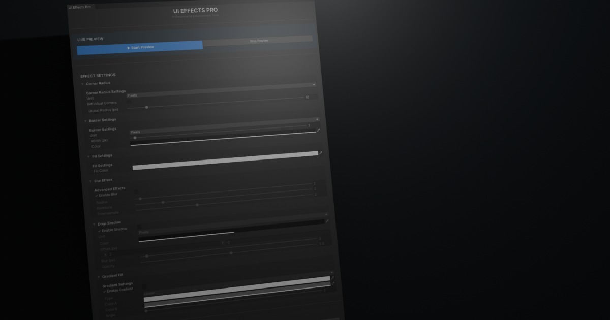 UI Effects Pro | GUI Tools | Unity Asset Store