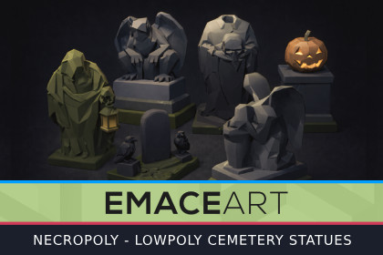 Gravefield Cemetery Kit - Statues Expansion