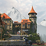 Medieval Lakeside Town