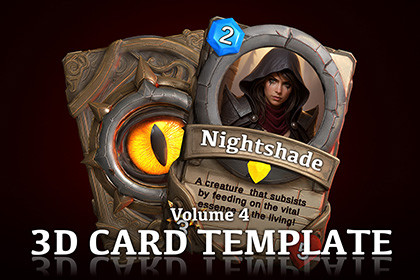 3D Card Template - Vol.4 - TCG, CCG
