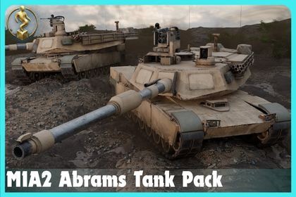 M1A2 Abrams Battle Tank Pack ( 8 Skin Design , Customizable Pieces , Optimized )