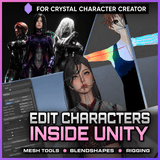 Rigging, Mesh Editing, Blendshape Creation for Crystal Character Creator