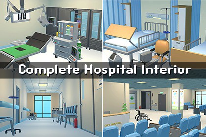 MAR-Low Poly Complete Hospital Interior Pack