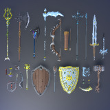 Free Low Poly Fantasy RPG Weapons