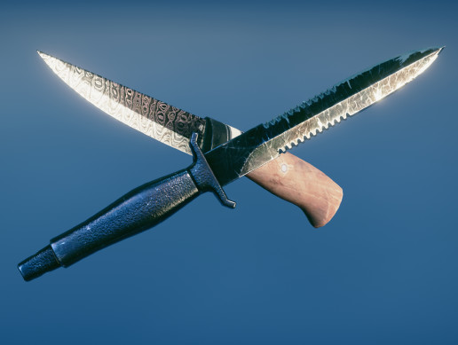 Tactical knife and Hunting knife | 3D Weapons | Unity Asset Store