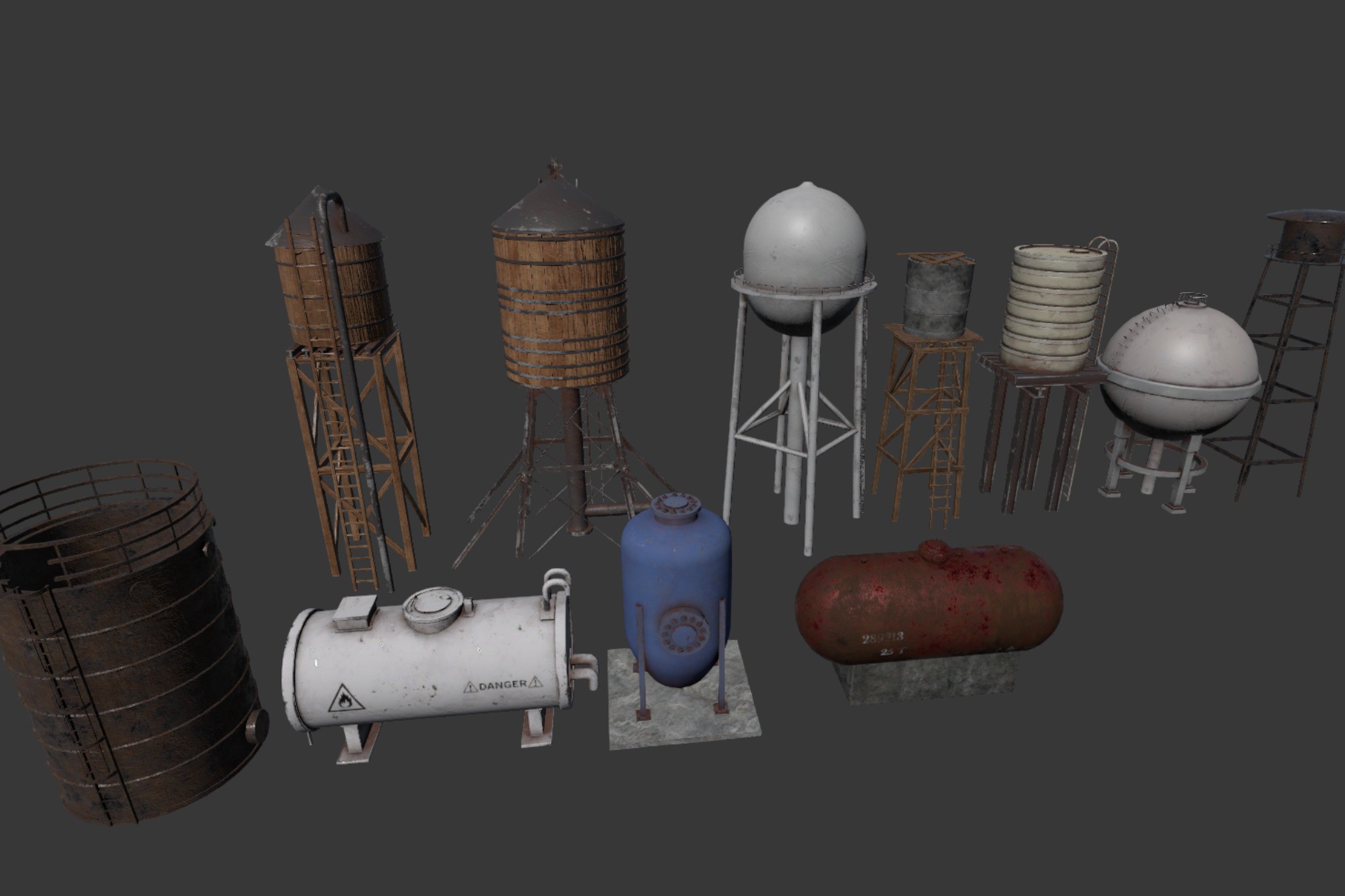 Tanks Unity Water Towers and Oil tanks | 3D Props | Unity Asset Store