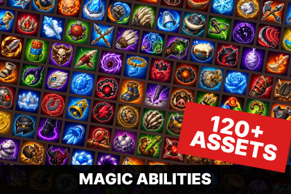 Fantasy RPG Skills Spells Abilities Combat Effects Magic Icons Pack