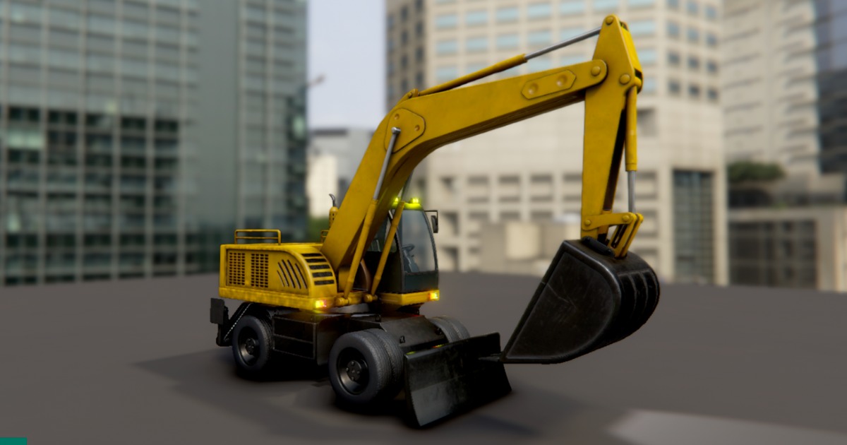 Excavator Unity Model Excavator-construction vehicle | 3D Land | Unity Asset Store