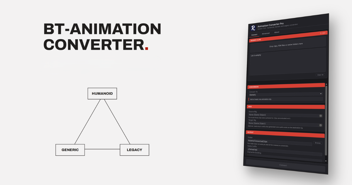 BT-Animation Converter Pro: Humanoid ⇄ Generic ⇄ Legacy Converter by Barkin Tufan