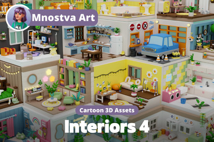 Cozy Cartoon Rooms Interior 4