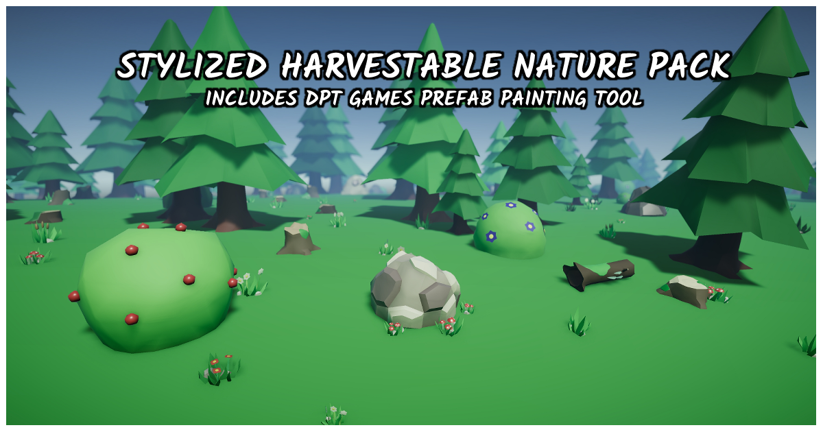 Stylized Harvestable Nature: Forest Assets & Prefab Painter | 3D 주변환경 ...