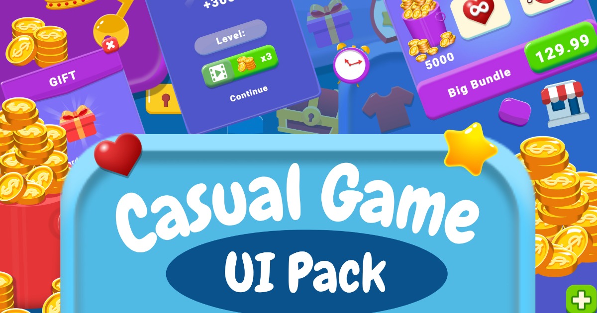 Casual Game UI Pack 2 | 2D 아이콘 | Unity Asset Store