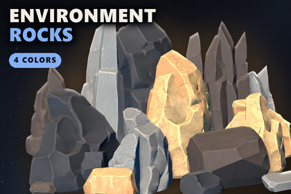 Stylized Environment Rocks - AAA quality