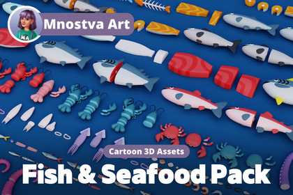 Cartoon Fish & Seafood Pack