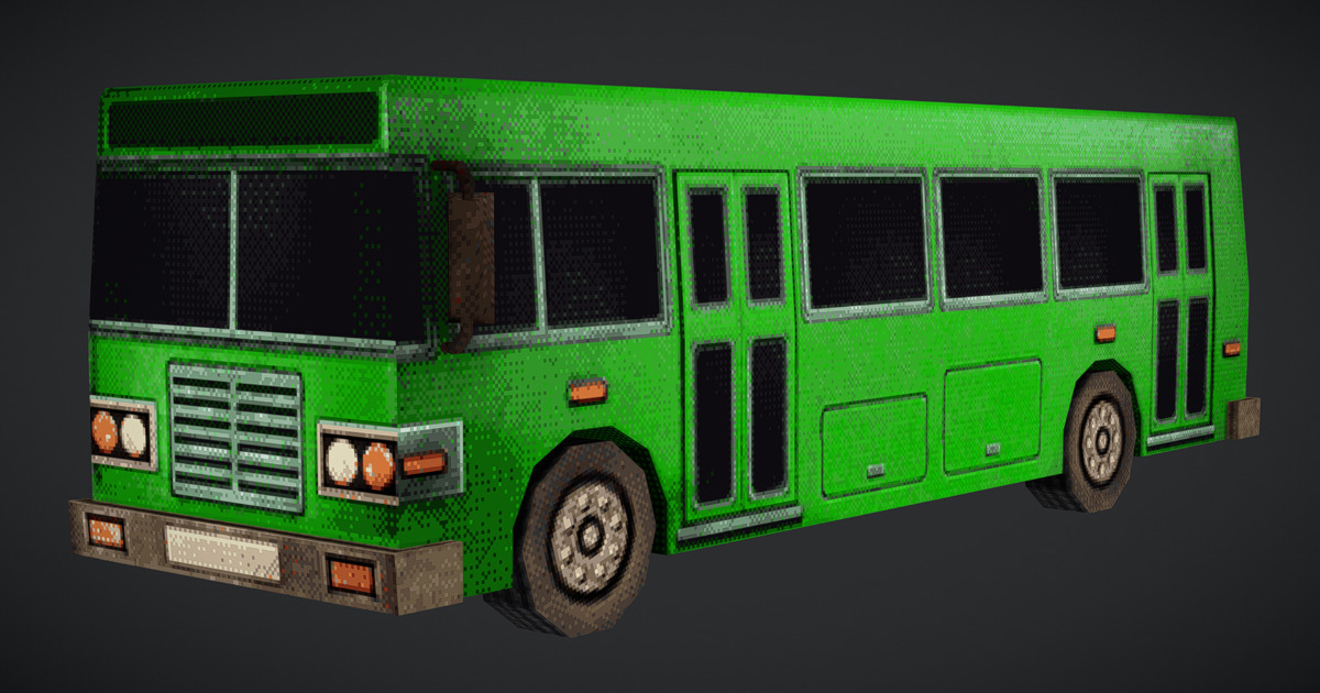 Unity Ps1 Render PS1 Style Bus | 3D Land | Unity Asset Store