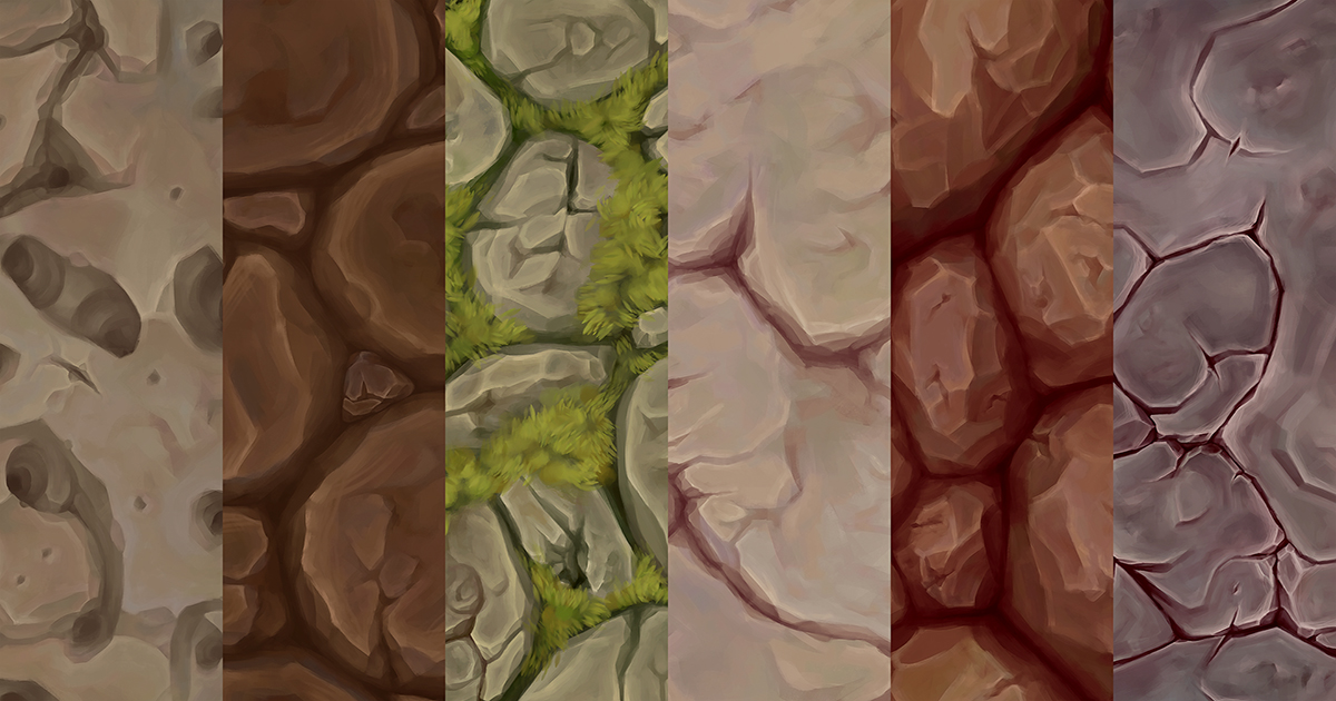 Rock Texture Hand Painted | 2D Stone | Unity Asset Store
