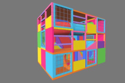 32 Piece Modular Playground Kit Construction Set