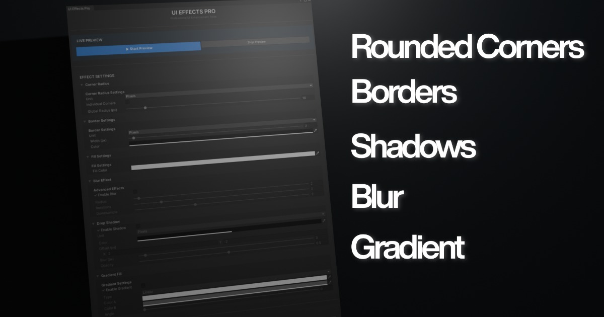 UI Effects Pro | GUI Tools | Unity Asset Store