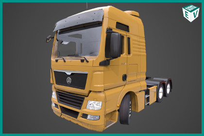 Heavy Truck 04 Chassis Yellow