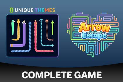 Arrow ,Pencil & Snake Escape - 500+ Levels, 8 Theme | Template + Level Editor