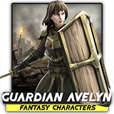 Shield Guardian Avelyn - Stylized Warrior Girl