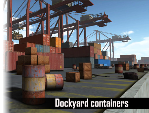 Dockyard Containers | 3D Industrial | Unity Asset Store