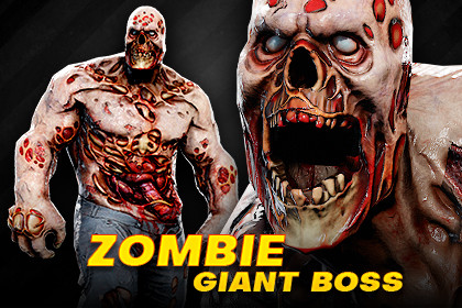 Zombie Giant Boss - HD PBR Rigged Character