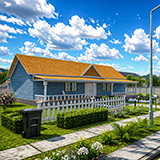 Modular Suburban Houses Pack with Interiors – Mobile Optimized Environment