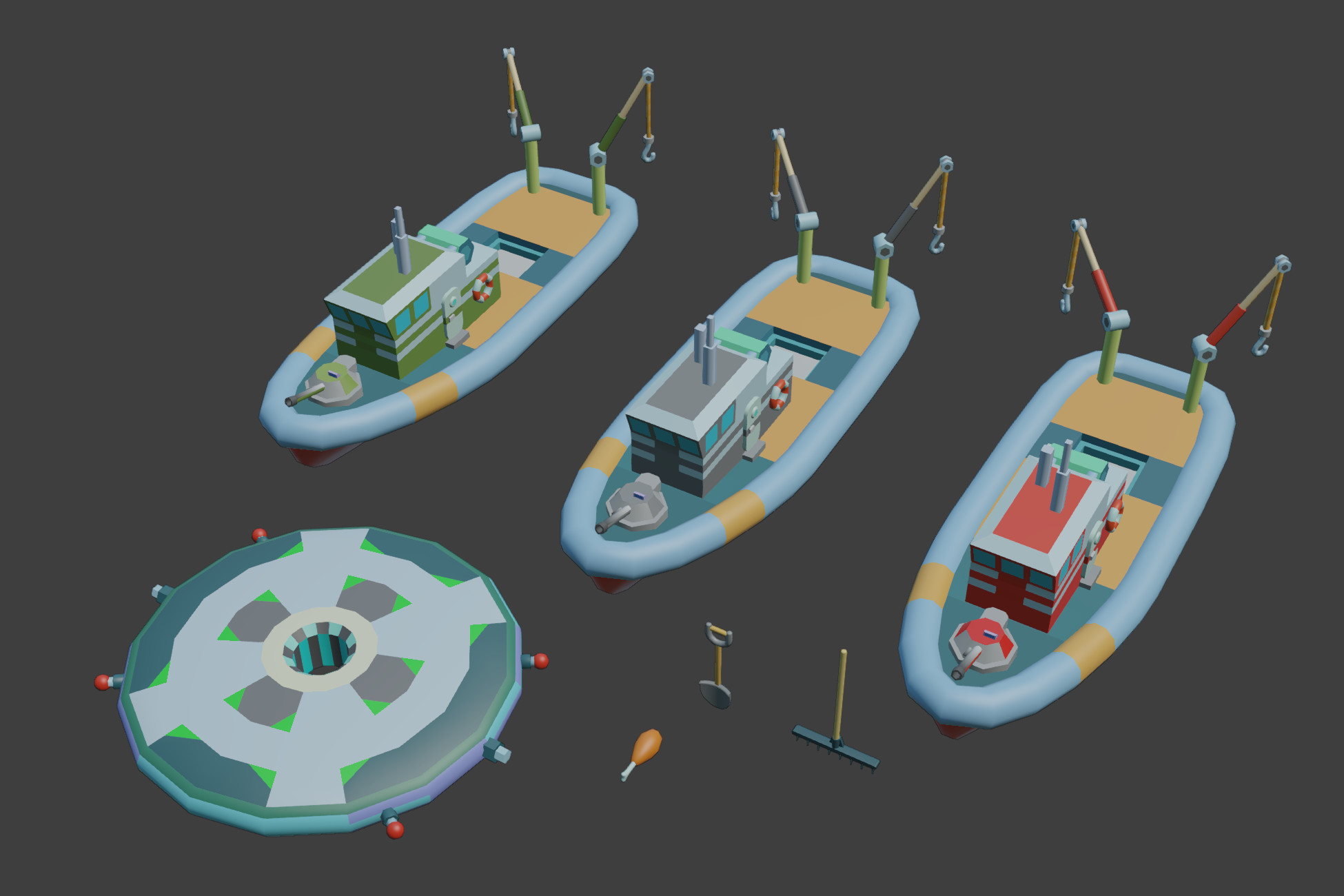3D lowpoly - Boats and other | 3D Props | Unity Asset Store