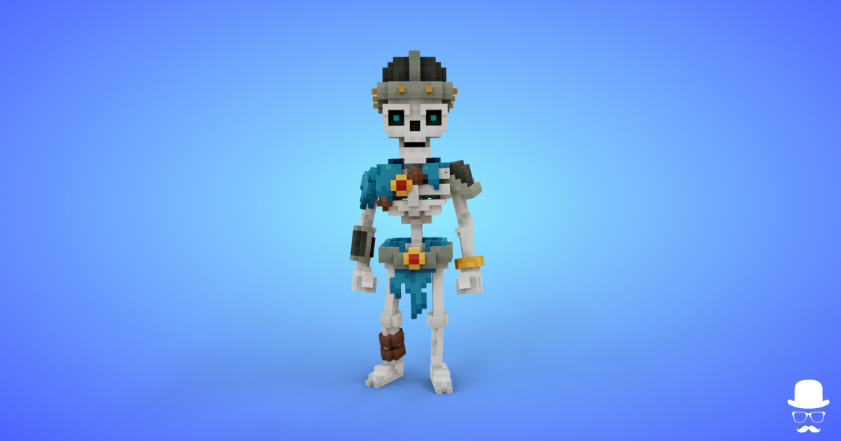 Voxel Skeleton Warrior 1 - 3D Fantasy Lowpoly Character | Characters ...