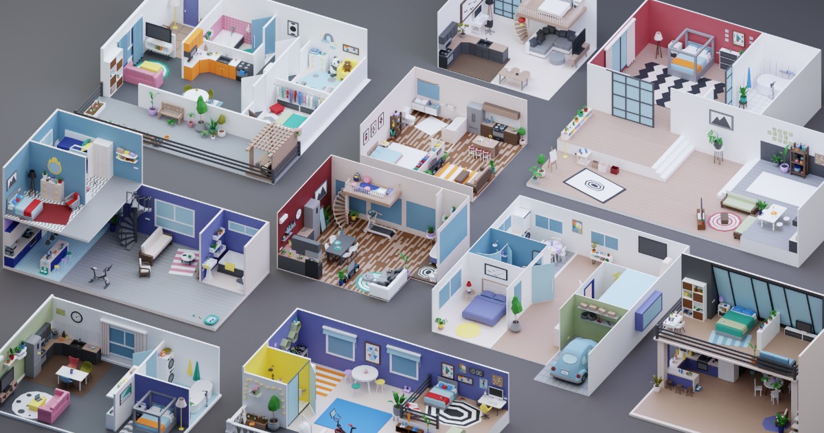 Low Poly Apartments Interiors Pack | 3D Environments | Unity Asset Store