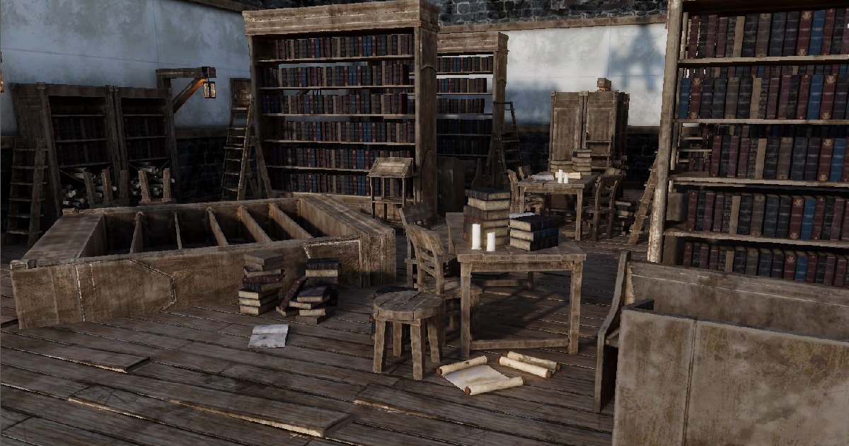 Medieval Library Props v.02 | 3D 家具 | Unity Asset Store