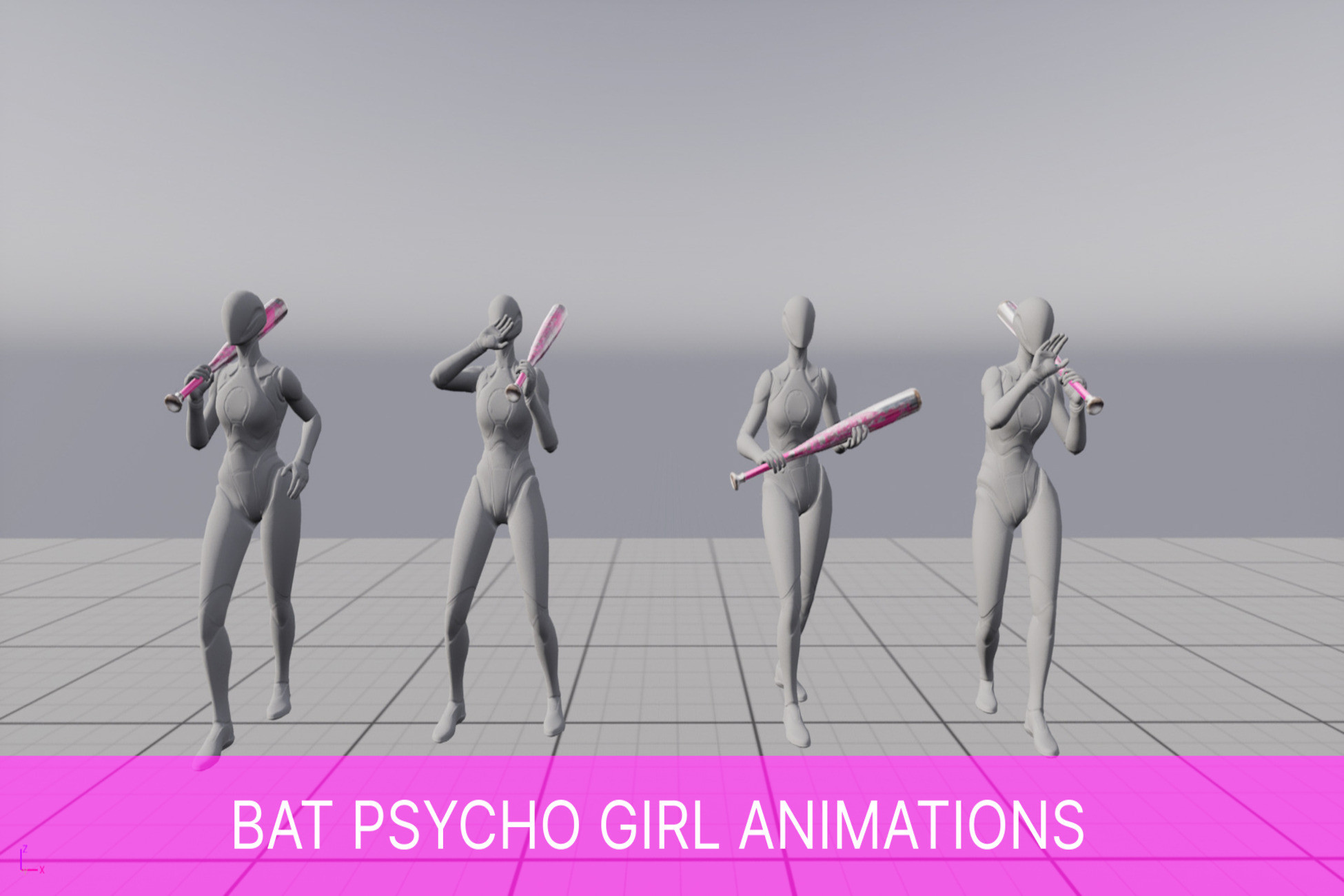Bat Psycho Girl Animations