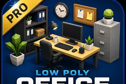 Office Pack (Full) — Complete Low-Poly Office & Break Room Collection