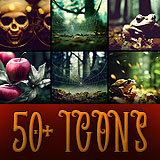 Halloween Haunts - Creepy Things Icons RPG / Fantasy / Realistic Games