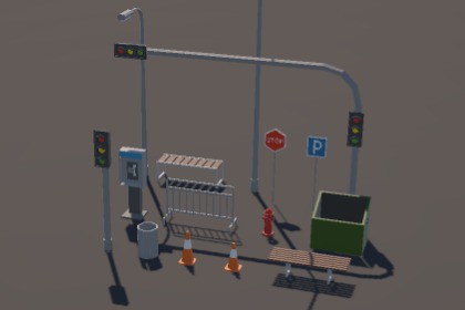 Low Poly Street Props Pack