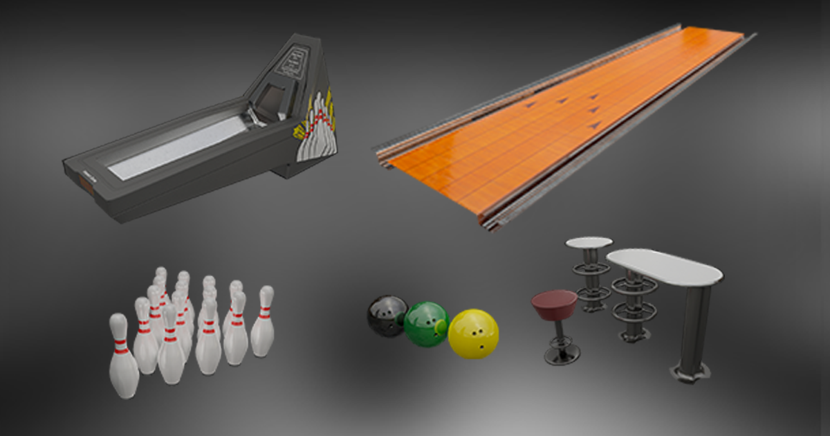 Bowling Pack 3D Props Unity Asset Store